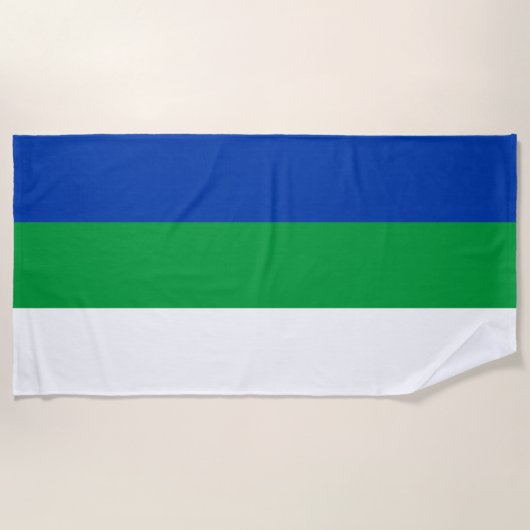 Vlag van Komi Republiek Strandlaken (Voorkant)