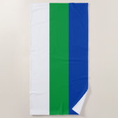 Vlag van Komi Republiek Strandlaken (Voorkant)