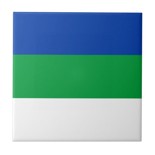 Vlag van Komi Republiek Tegeltje (Voorkant)