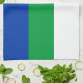 Vlag van Komi Republiek Theedoek (Gevouwen)