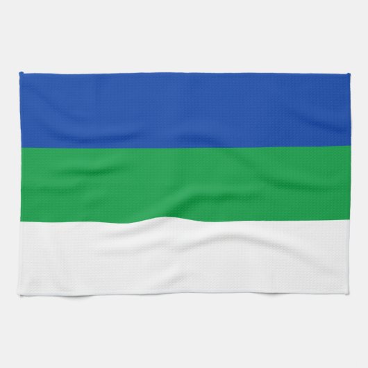 Vlag van Komi Republiek Theedoek (Horizontaal)