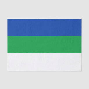 Vlag van Komi Republiek Tissuepapier
