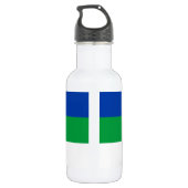 Vlag van Komi-republiek Waterfles (Achterkant)