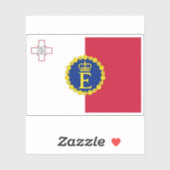 Vlag van koningin Elizabeth II voor Malta (1967) Sticker (Vel)