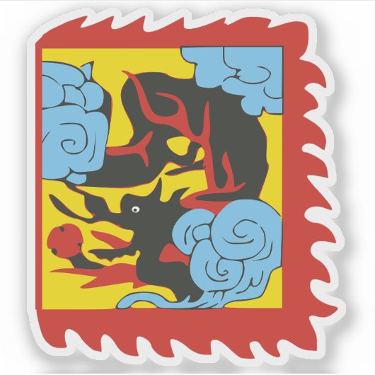 Vlag van Korea (1856) Sticker (Voorkant)