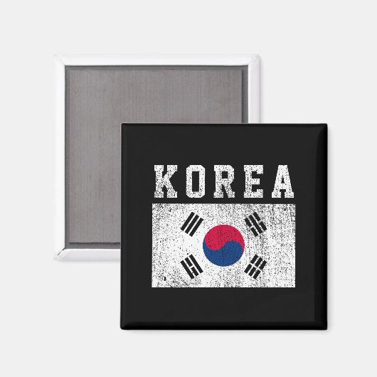 Vlag van Korea Magneet (Voorkant / Achterkant)