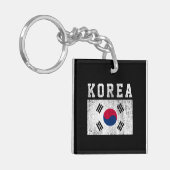 Vlag van Korea Sleutelhanger (Voorkant Links)