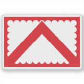 Vlag van Kortrijk, België Sticker (Voorkant)