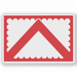 Vlag van Kortrijk, België Sticker