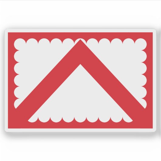 Vlag van Kortrijk, België Sticker (Voorkant)