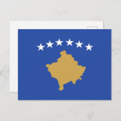 Vlag van Kosovo Briefkaart (Voorkant / Achterkant)
