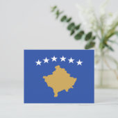 Vlag van kosovo briefkaart (Staand voorkant)