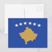 Vlag van kosovo briefkaart (Voorkant / Achterkant)