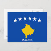 Vlag van Kosovo Briefkaart (Voorkant / Achterkant)