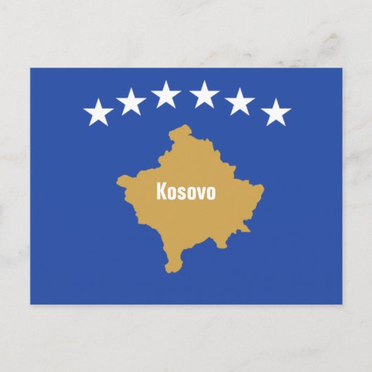 Vlag van Kosovo Briefkaart (Voorkant)