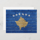 Vlag van Kosovo Briefkaart (Voorkant / Achterkant)