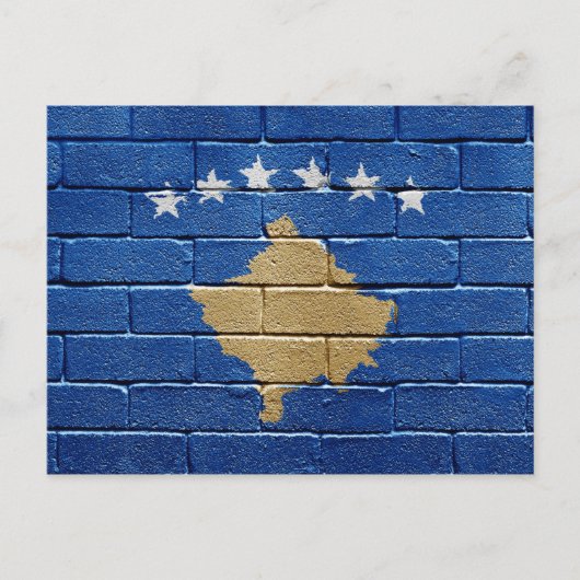 Vlag van Kosovo Briefkaart (Voorkant)