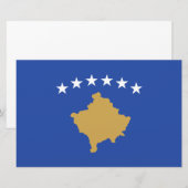 Vlag van Kosovo Briefpapier (Voorkant / Achterkant)