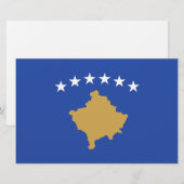 Vlag van Kosovo Briefpapier (Voorkant / Achterkant)