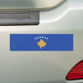 Vlag van Kosovo Bumpersticker (Op auto)