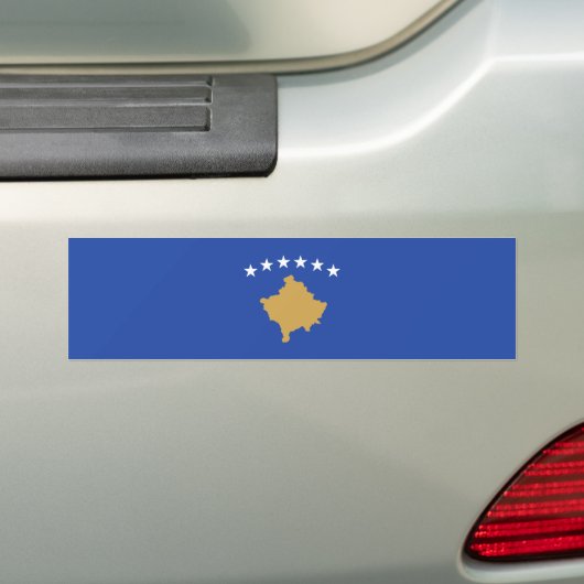 Vlag van Kosovo Bumpersticker (Op auto)