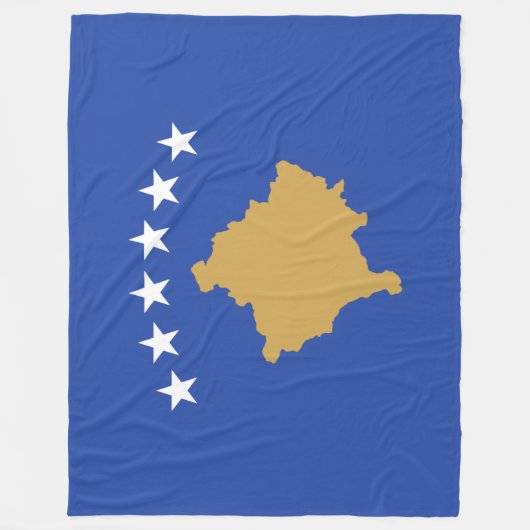 Vlag van Kosovo Fleece Deken (Voorkant)