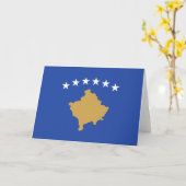 Vlag van Kosovo Kaart (Gele Bloem)