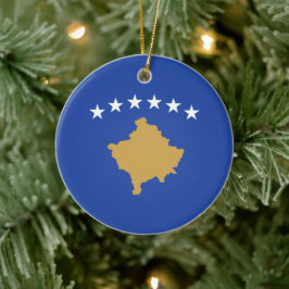 Vlag van Kosovo Keramisch Ornament
