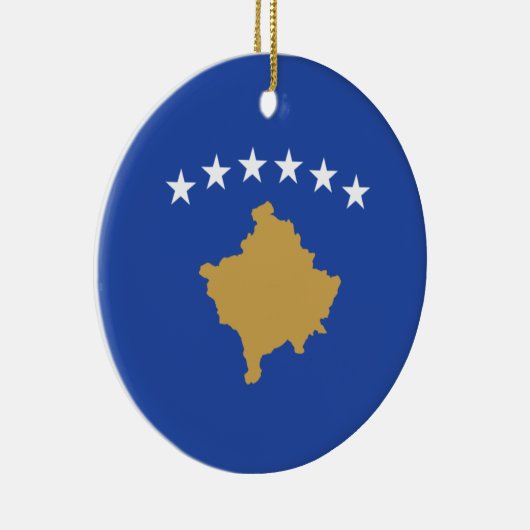 Vlag van Kosovo Keramisch Ornament (Rechts)