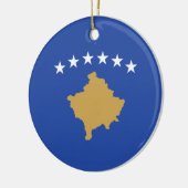 Vlag van Kosovo Keramisch Ornament (Links)
