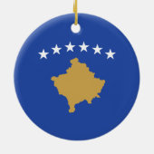 Vlag van Kosovo Keramisch Ornament (Achterkant)