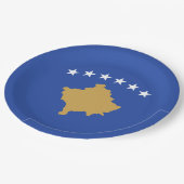 Vlag van Kosovo Papieren Bordje (Gekanteld)