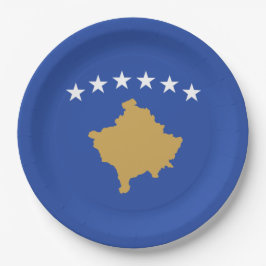 Vlag van Kosovo Papieren Bordje