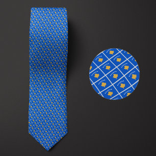 Vlag van Kosovo Patroon Stropdas
