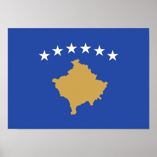 Vlag van Kosovo-Poster Poster (Voorkant)