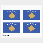 Vlag van Kosovo Rechthoekige Sticker (Vel)