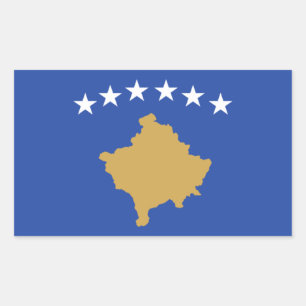 Vlag van Kosovo Rechthoekige Sticker