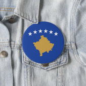 Vlag van Kosovo Ronde Button 4,0 Cm (In situ)