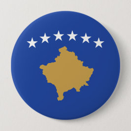 Vlag van Kosovo Ronde Button 4,0 Cm