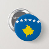 vlag van Kosovo Ronde Button 5,7 Cm (Voorkant /achterkant)
