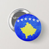 Vlag van Kosovo Ronde Button 5,7 Cm (Voorkant /achterkant)