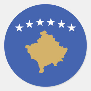 Vlag van Kosovo Ronde Sticker