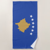 Vlag van Kosovo Strandlaken (Voorkant)