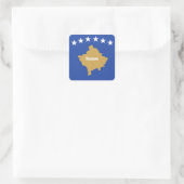 Vlag van Kosovo Vierkante Sticker (Tas)