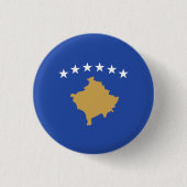 Vlag van Kosovo Vlag van Kosovo Ronde Button 3,2 Cm (Voorkant)