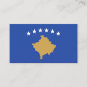 Vlag van Kosovo Vlag van Kosovo Visitekaartje (Voorkant)