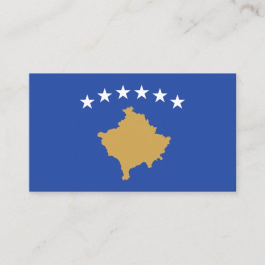 Vlag van Kosovo Vlag van Kosovo Visitekaartje (Voorkant)