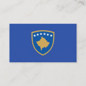 Vlag van Kosovo & Wapen van Kosovo Visitekaartje (Voorkant)