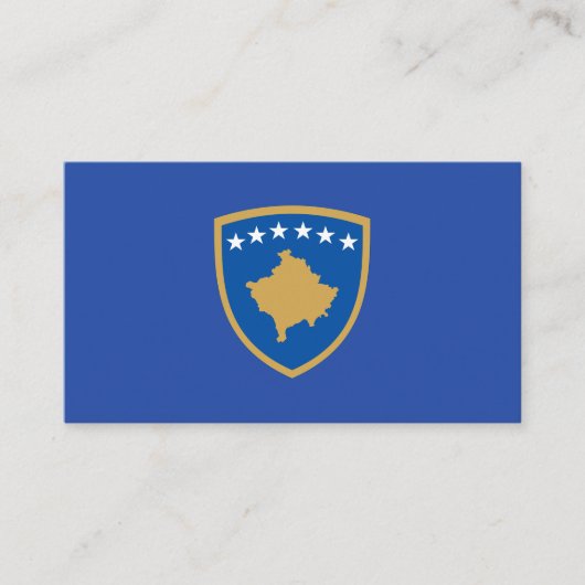 Vlag van Kosovo & Wapen van Kosovo Visitekaartje (Voorkant)