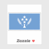 Vlag van Kosrae (Strong's Island), Micronesië Sticker (Vel)